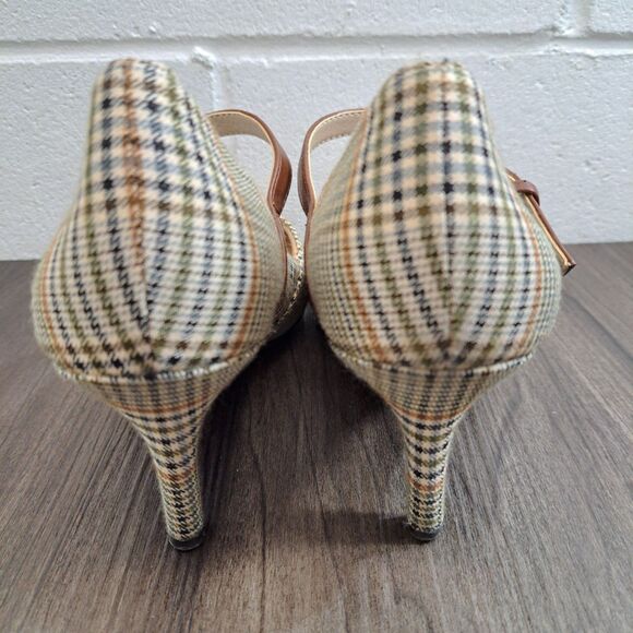 Life Stride Plaid 3" Heels. Women's Sandrine Pointed Toe Strapped Pumps Size 9M - Picture 3 of 7